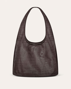 Large Mesh Sacchetto, Coffee Handbags dear-frances 
