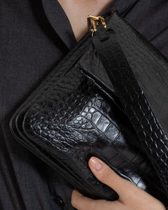 Celo Crossbody, Black Croco Handbags dear-frances 